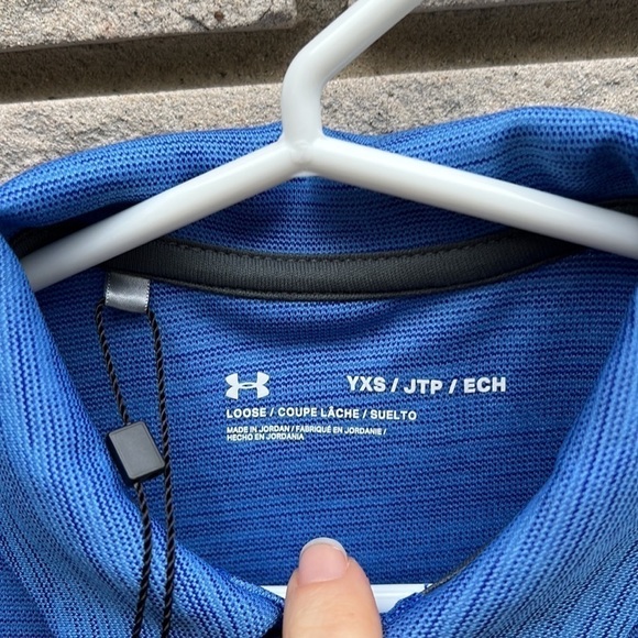 Under Armour Blue Performance Polo Shirt YXS (7) - Picture 5 of 8